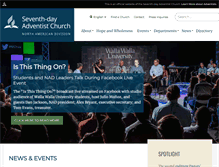 Tablet Screenshot of nadadventist.org